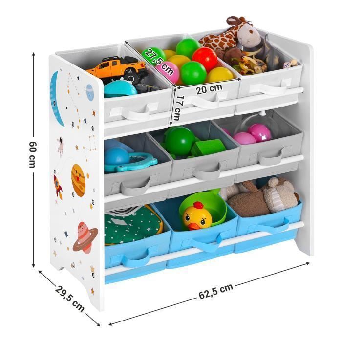 HNZIGE Lot De 4 Cubes Rangement Tissu 30,5x30,5 Cm - Poignées Cuir - Pliables Pour Étagère, Jouets, Chambre