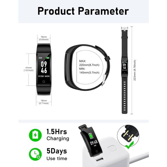 Montre Podometre Marche Non Connectée Simple Pour Femme Homme