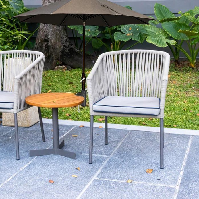 Support De Parasol Pour Balcon Ou Balustrade - En Métal, Réglable, Sans Perçage, Diamètre Mât Jusqu'à 4 Cm - 5
