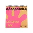 Decopatch - Bloc color Decopad 48 feuilles 15x15cm - Rose-0