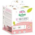 Kit naissance Love & Green - 1 paquet de T1 + 1 paquet de lingettes + 1 Bio liniment + 1 lot de 24 cartes étapes-0