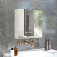 Armoire murale salle de bain  avec Miroir, Armoire de Toilette ,  45 x 13 x 45cm, Blanc - Mondeer-0