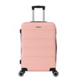 Valise Moyenne 4 roues 65cm ABS Rose Saumon - Tropic - SuperFly-0