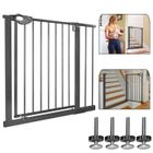 Aufun Barrière de sécurité 85-95 cm de large enfant à fermeture automatique, ouverture à 180° dans les deux sens, noir