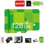 GAAK Carte Mémoire Micro SD 128go Class 10 Adaptateur sd + lecteur de cartes Vert
