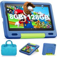 Tablette tactile 8 " HD -Andoid 13 -Tablette Enfants -8Go+128Go ROM -WiFi Tablet PC  -Jeux Éducatifs Tablette pour Enfant