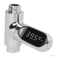 Thermomètre de douche - Thermomètre à eau de bain pour bébé - Affichage numérique - Blanc - Mixte