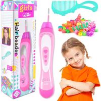 Machine a Tresser les Cheveux Fille,Outil de Tressage pour Enfants,Multicolore Perle Accessoire de Cheveux Kit de Coiffure de Jouet