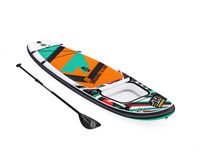 BESTWAY Stand Up Paddle gonflable Hydro-Force™ Breeze Panorama, 305 x 84 x 12 cm avec hublot, pagaie, leash, pompe