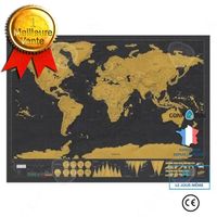 CONFO Carte du Monde à Gratter Voyage Affiche (82x59 cm), Scratch off World Map, Grattez les Endroits Que Vous Avez Visité, Décorati