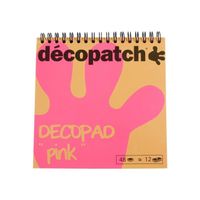 Decopatch - Bloc color Decopad 48 feuilles 15x15cm - Rose