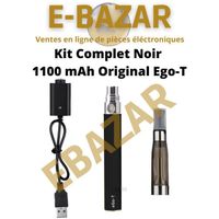 EBAZAR Noir Cigarette électronique Kit complet Noir 1100 mAh Ego-T