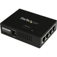 StarTech.com Injecteur PoE+ à 4 ports Gigabit - Midspan Power over Ethernet à fixation murale - 802.3at/af POEINJ4G