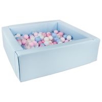 Piscine à balles carrée Velinda - 300 balles - Mixte - Enfant - Blanc/Multicolore