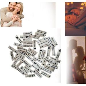 Lot De 48 Blocs De Jeu En Bois Pour Adultes – Jeu De Tour Coquin Gravé, Cadeau Pour Couples, Anniversaire, Saint-Valentin