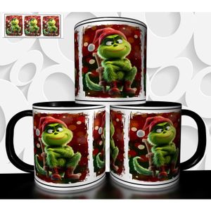 Mug Personnalisé Le Grinch De Noël - Tasse En Céramique Blanche 325ml, édition 1798