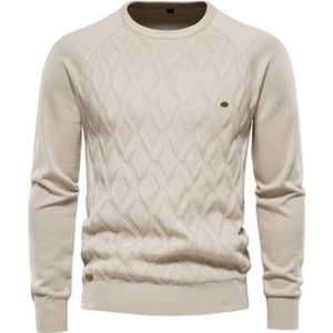 PULL Pull Homme,Pull à col Rond en Coton Couleur Unie C