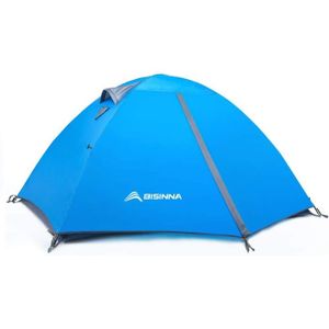 TENTE DE CAMPING BISINNA Tente de Camping 2 Personnes étanche Deux Portes Tente de randonnée légère Installation Facile Tente extérieure Double C220