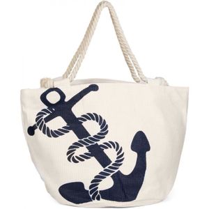 styleBREAKER Sac de Plage XXL Extra Large avec Motif /étoile Sac de Bain Sac Shopper Sac Besace Couleur:Blanc Femmes 02012079