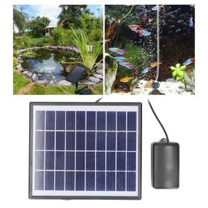 POMPE ARROSAGE YUM - Pompe de bassin solaire Kit de pompe à air de fontaine de panneau solaire réglable de pompe de bassin micro solaire de