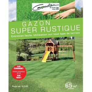 GAZON NATUREL Gazon Super Rustique GONDIAN - Résistant et Facile