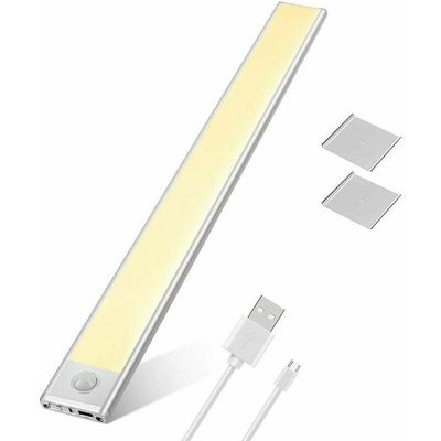 Lampe De Placard 20cm, 2 Pièces, Détecteur De Mouvement Dimmable, Reglette Led Cuisine Sans Fil Magnétique, Rechargeable USB, - Maison