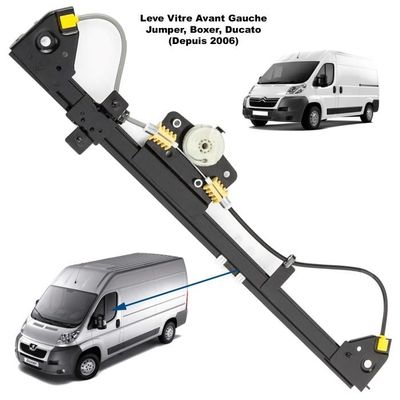 Platine Lève-vitre électrique Avant Gauche + Bouton Droit Pour Jumper, Ducato, Boxer (2002-2006) - Remplace 6554T3, 6554T5