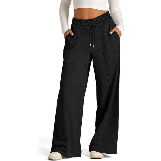 Pantalon Jogging Femme HAPYWER - Coton Doux, Taille Haute - Sport Et Loisirs Coton Confort