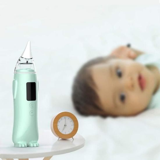 Aspirateur Nasal électrique Pour Bébé - 9 Niveaux D'aspiration (jusqu'à 65 KPa) - Avec Lumière LED Et Musique - 3 Embouts Silicone