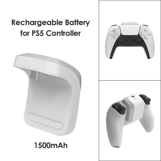 Câble Alimentation,Accessoires pour manette de jeu DualSense PS5,Pack de  batterie Rechargeable 1500mAh avec câble USB C -A - Cdiscount Informatique
