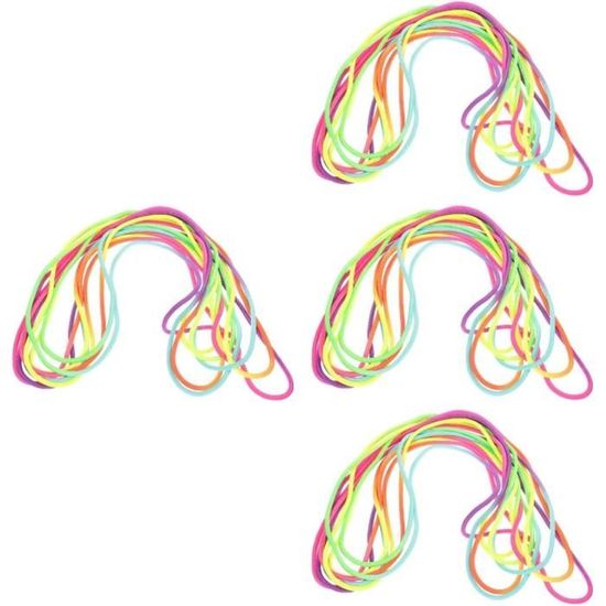 200 élastiques Caoutchouc Larges 180x3 Mm - Lot Multicolore (rouge, Jaune, Bleu, Violet, Blanc) Pour Rangement Et Bricolage