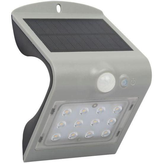Applique murale solaire EZSOLAR 220 lumens 12 LED détecteur de mouvements