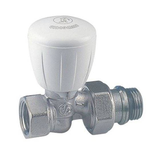 Robinet D'angle Pour Radiateur Giacomini R421 TG - Raccord Fileté F 1/2, Chromé, Thermostatable, Avec Joint Auto-étanche