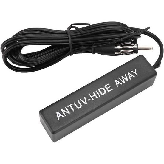 Antenne FM/AM Active Superbat Pour Voiture - Amplifiée, Alimentation 9-16V, Câble 5m DIN, Compatible Tous Autoradios & Véhicules