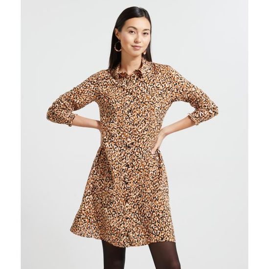 Robe Imprimée Chevrons Style Vintage 60s-70s - Grain De Malice - Taille 40 - Occasion Très Bon état