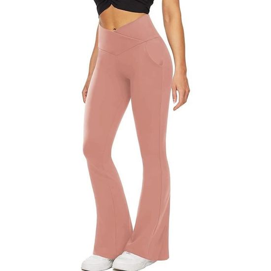 BALEAF - Pantalon Yoga Femme 17" Coupe Droite Large - Avec Poches