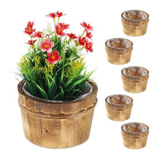 Lot De 6 Pots De Fleurs Empilables WADEO Pour Fraises - Jardin Vertical Balcon Avec Roues