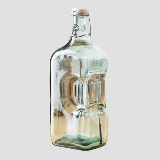 Bouteille En Verre Recyclé 2L Avec Bouchon - Carafe Pour Eau, Jus, Lait - 4