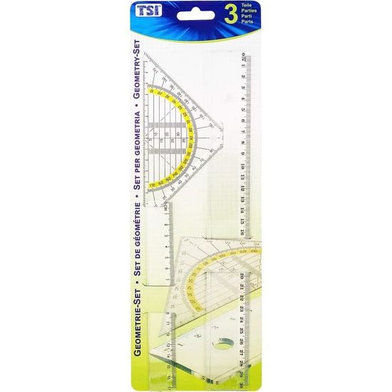 TSI Set de Géométrie, 3 [631] - Cdiscount Beaux-Arts et Loisirs créatifs