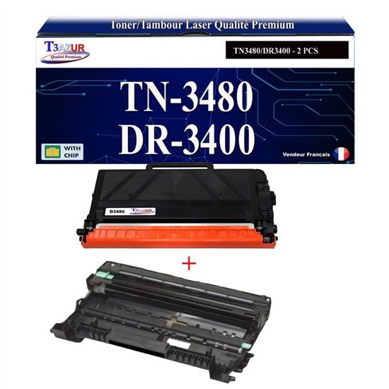TN3480 2BK Toner Compatible Remplacement Pour Brother TN3480 TN3430 TN