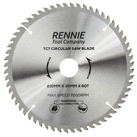 Lame De Scie Circulaire TCT Saxton 210 Mm - 40 Dents - Alésage 25,4 Mm - Pour Bois, Contreplaqué, MDF - Compatible Scies Evolution Rage