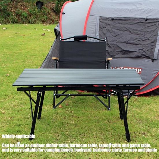 Table Pliante Aluminium Tectake 120x70 Cm - Idéale Camping, Jardin, Pliante Avec Sac De Transport