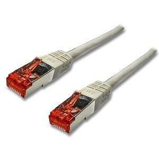 Câbles réseau Vshop ® Câble Ethernet Plat RJ45 Cat6 non blindé 20M Blanc