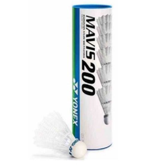 Yonex navettes de badminton Mavis 200 nylon blanc 6 pièces