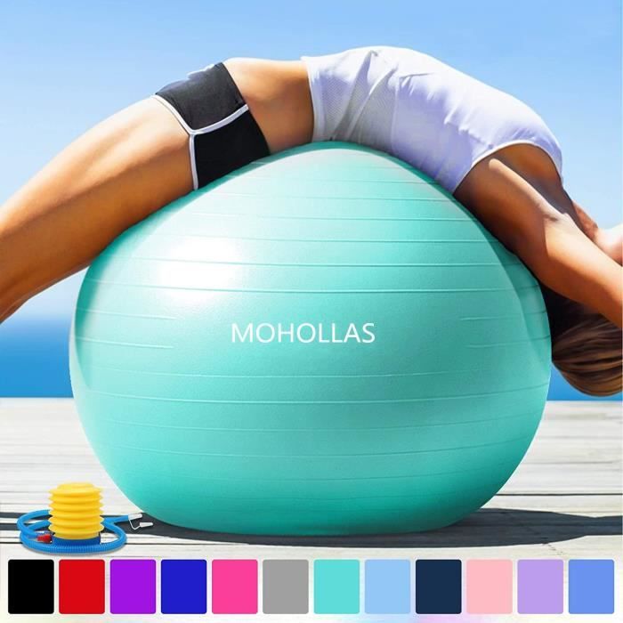 Balle Fitness 55 cm Anti-éclatement Anti-dérapant Yoga Swiss Ball Accouchement Balle Rapide Pompe Fitness Gym Yoga