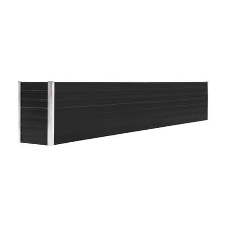 Bac à fleurs rectangulaire en acier galvanisé - 320x 40 x H 45 cm HB47055 -FOE