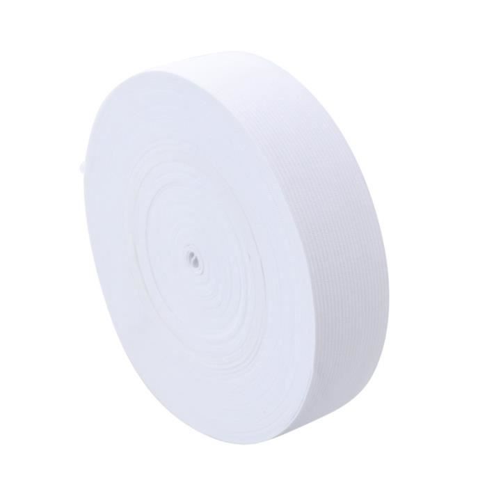 36m * 5cm Bande élastique Plat Couture Vêtements Accessoires Nylon Sangle Vêtements Couture Accessoires (Blanc)