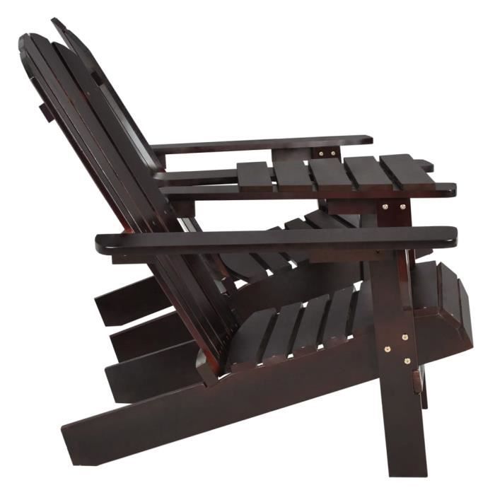 Super -Chaise de jardin Fauteuil de Jardin Scandinave Adirondack Bois de sapin massif Marron @162273
