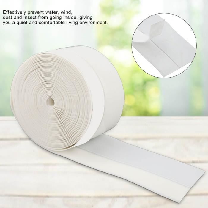 Morceau de ruban d'étanchéité auto-adhésif silicone pour portes et fenêtres en ruban coupe-vent et étanche à la poussière