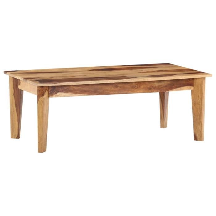BLACK WEEK© Table basse Design - Table à café Table à thé 110x60x40 cm Bois de Sesham massif Parfait56551